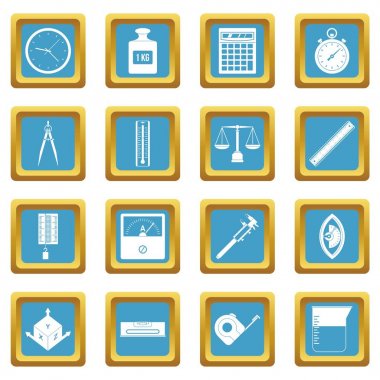 Ölçü hassas simgeler gök mavisi