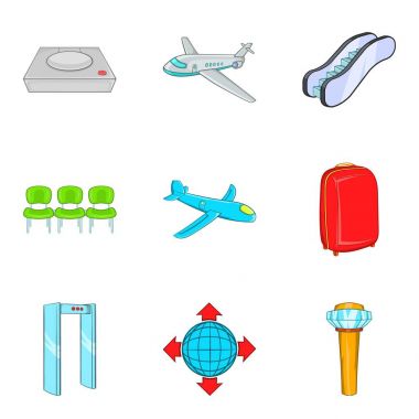 Hop Icons set, karikatür tarzı