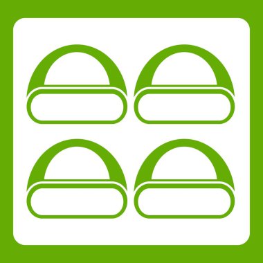 Farklı suşi simgesi yeşil