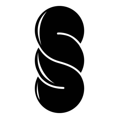 Ekmek simgesi, basit siyah stil