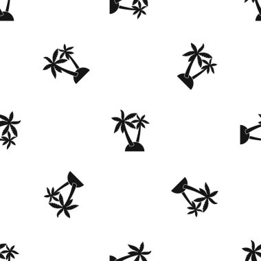 Palmiye ağaçları model sorunsuz siyah