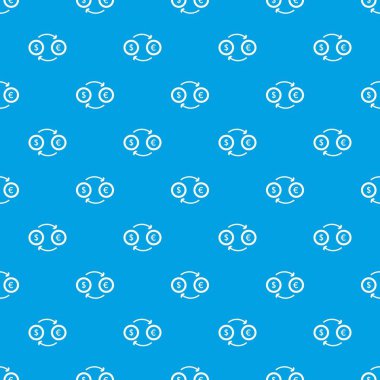 Euro dolar euro döviz desen kesintisiz mavi