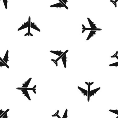 Yolcu uçağı model sorunsuz siyah