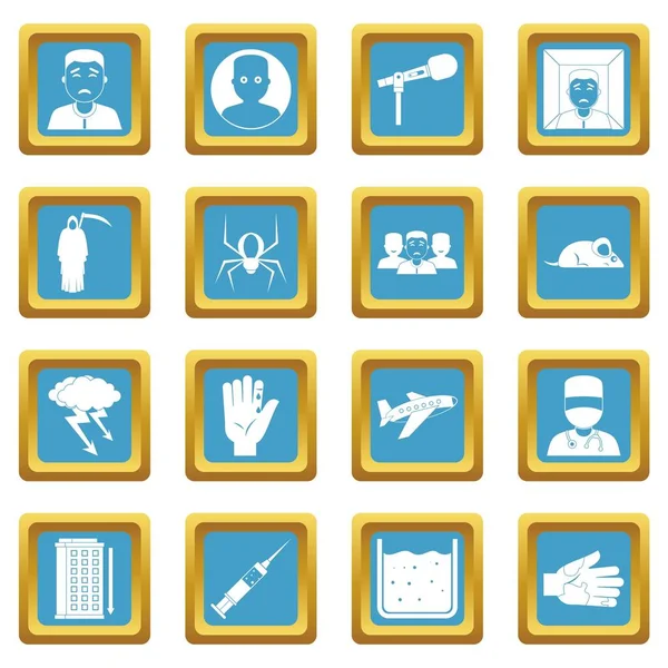 Fobi simgeleri simgeleri gök mavisi