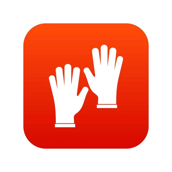 Rękawice medyczne cyfrowy czerwony — Wektor stockowy