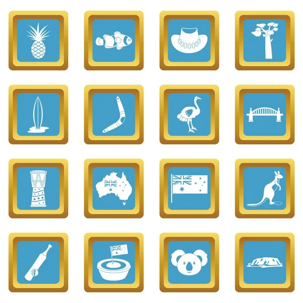 Avustralya seyahat simgeler gök mavisi