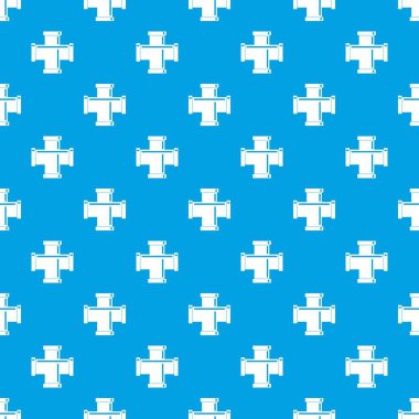 Siyah boru montaj desen kesintisiz mavi