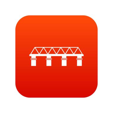 Köprü simgesi dijital kırmızı