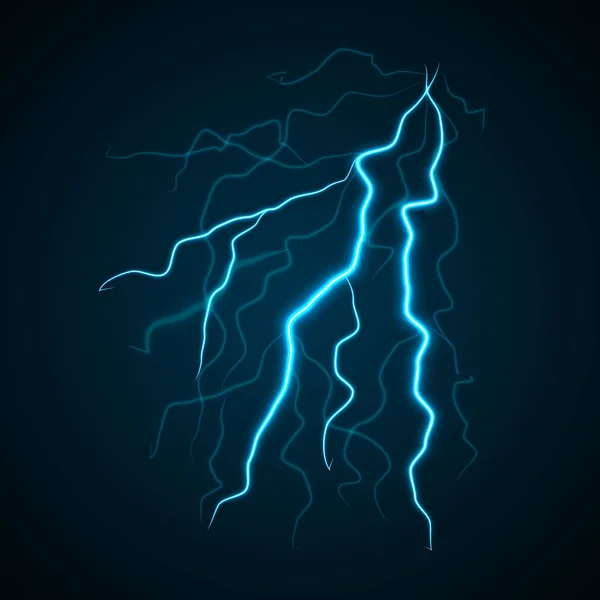 嵐ボルト コンセプト背景、リアルなスタイルの照明 — ストックベクタ