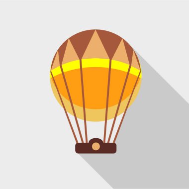 sıcak hava balonu simgesi, düz stil