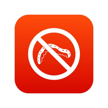 Hiç caterpillar işareti simgesi dijital kırmızı