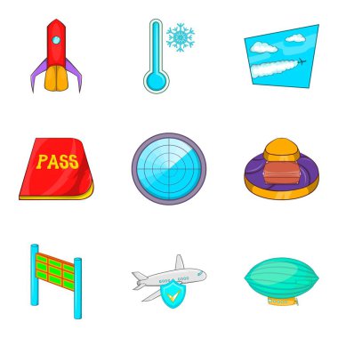 Geçit Icons set, karikatür tarzı