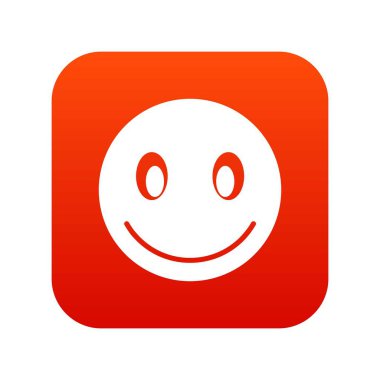 Gülümseyen ifade dijital kırmızı