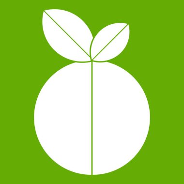 Yuvarlak elma simgesi yeşil