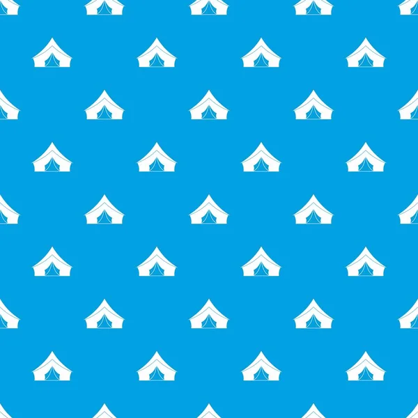 Tente avec un motif de toit triangulaire bleu sans couture — Image vectorielle