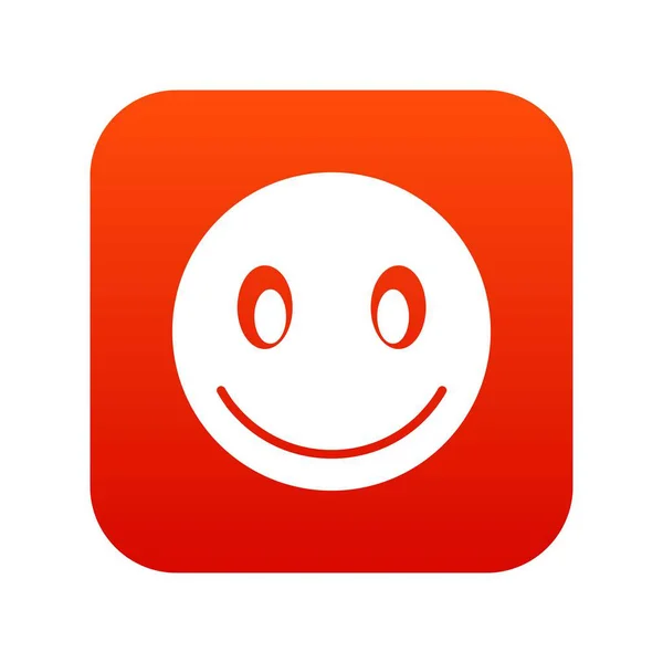 Emoticono sonriente rojo digital — Archivo Imágenes Vectoriales