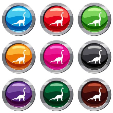 Brachiosaurus dinozor 9 koleksiyonu ayarla