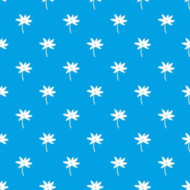 Tropikal palmiye ağacı desen kesintisiz mavi