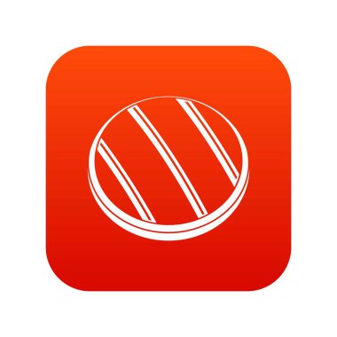 Sığır eti biftek simgesi dijital kırmızı ızgara