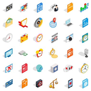 Ses Icons set, izometrik stili