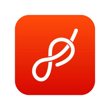 Gemi halatı simgesi dijital kırmızı