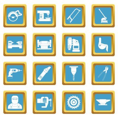 Metal çalışma simgeleri masmavi