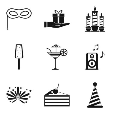 En iyi parti Icons set, basit tarzı