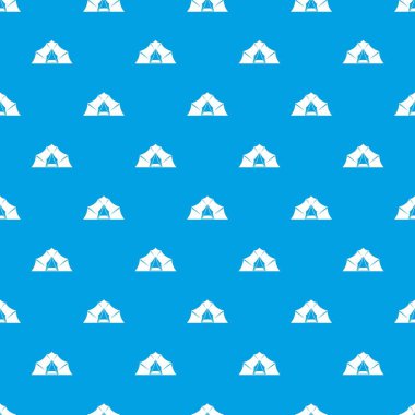 Yürüyüş ve çadır kamp kesintisiz mavi model