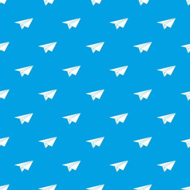 Kağıt Uçak desen kesintisiz mavi