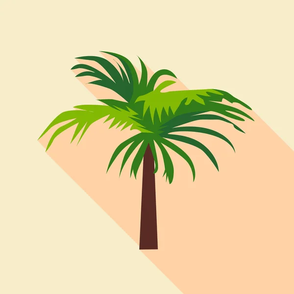 Иконка пальмы, плоский стиль — стоковый вектор