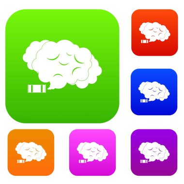 Göz yaşartıcı gaz renk koleksiyonu ayarla