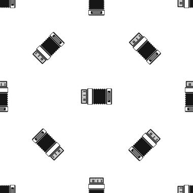 Akordeon desen sorunsuz siyah