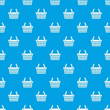 Alışveriş sepeti desen kesintisiz mavi