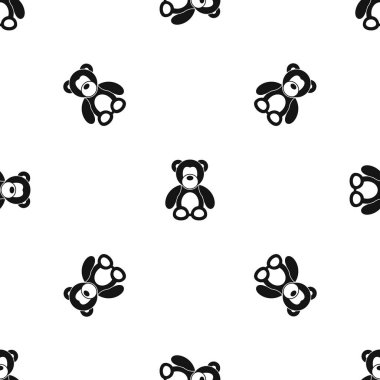 Oyuncak ayı kesintisiz siyah desen