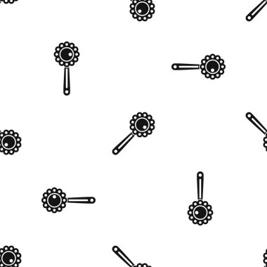 Bebek çıngırağı desen sorunsuz siyah