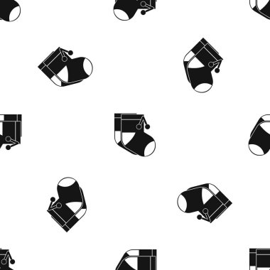 Bebek çorap sorunsuz siyah desen