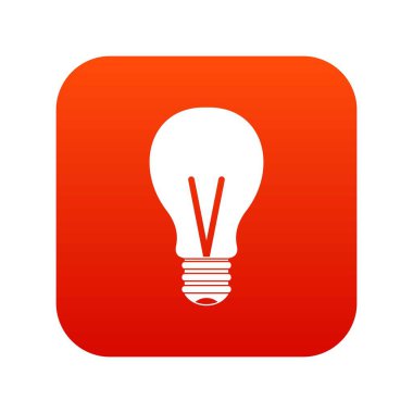 Ampul simgesi dijital kırmızı