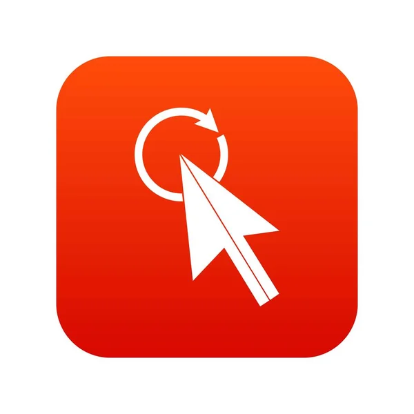 Klik op pictogram digitale rood — Stockvector