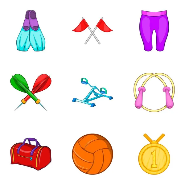 Yardımcısı eğitmen Icons set, karikatür tarzı