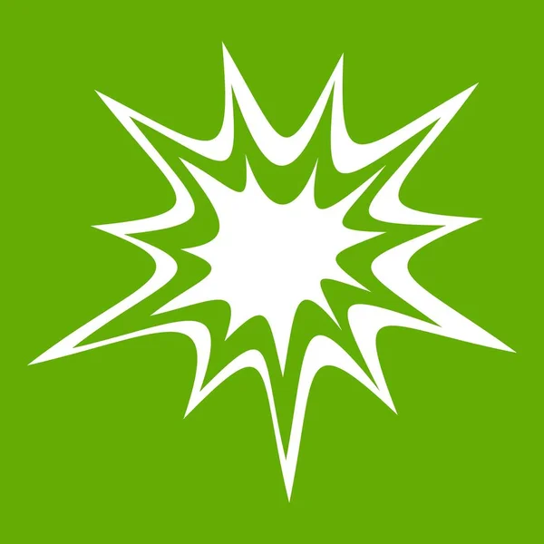 重い爆発アイコン緑 — ストックベクタ