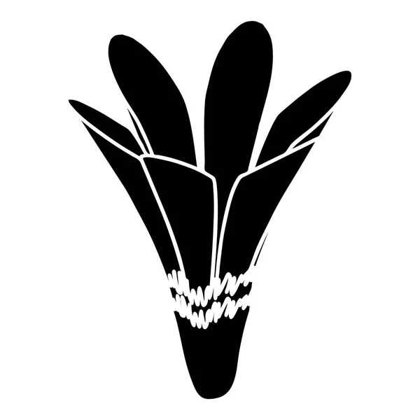 Icône de nature fleur, simple style noir — Image vectorielle