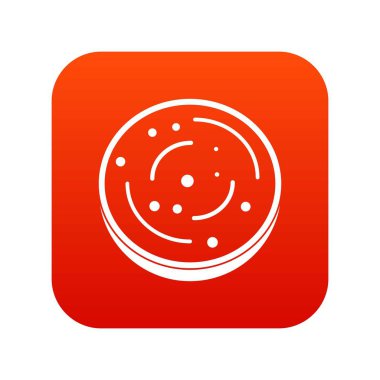 Dilim sosis simgesi dijital kırmızı