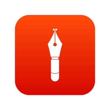 Dolma kalem ucu simgesi dijital kırmızı