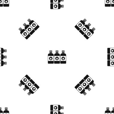 Yazıcı mürekkep şişeleri sorunsuz siyah desen