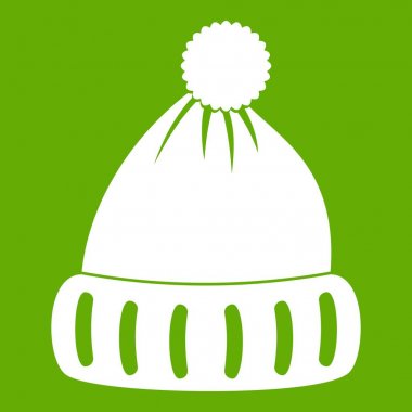Yün şapka simgesi yeşil