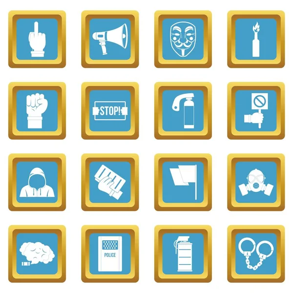 Protesto simgeler gök mavisi