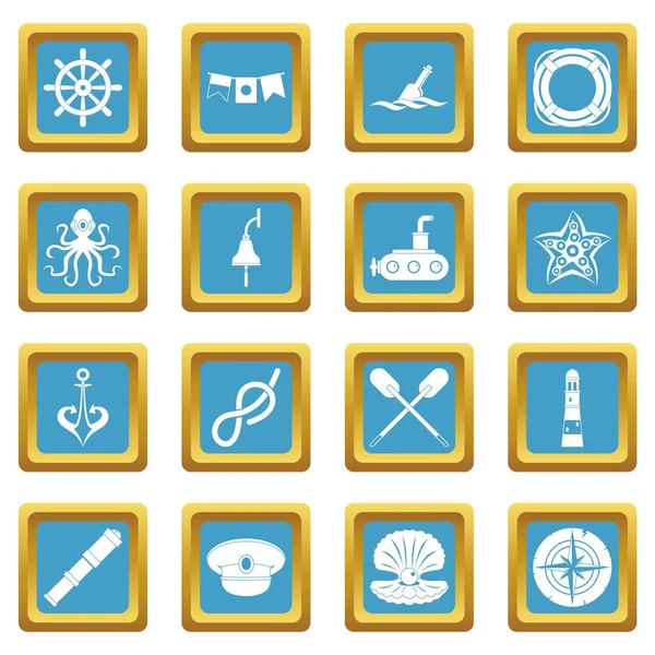 Deniz simgeler gök mavisi