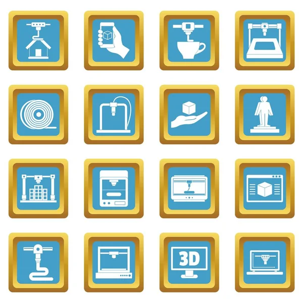 3D baskı simgeler masmavi