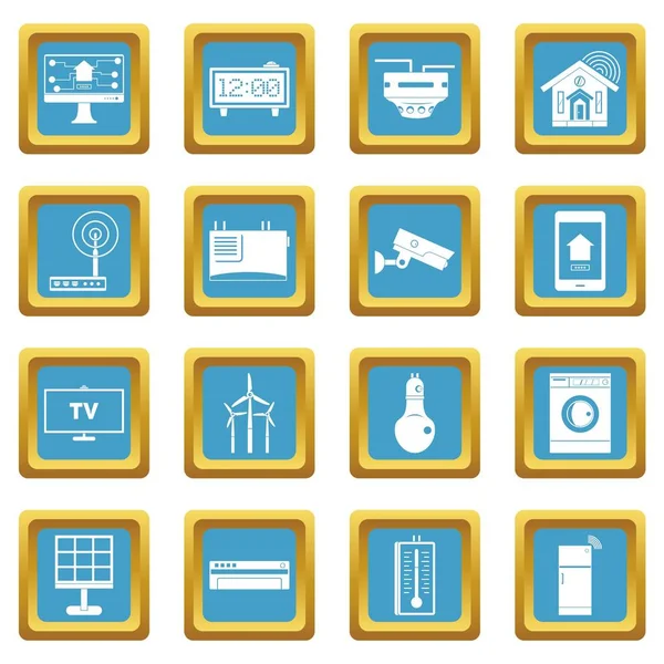 Akıllı ev simgeler gök mavisi