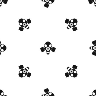 Siyah gaz maskesi desen sorunsuz siyah